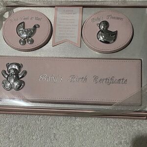 First Impressions Pink and Silver Keepsake Set